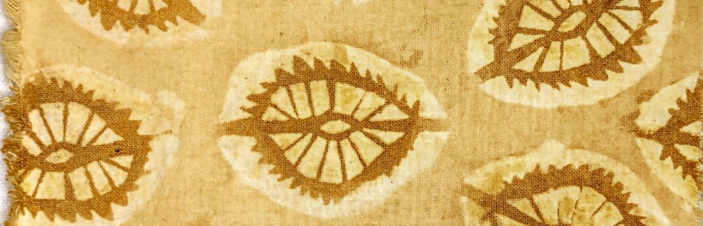 katazome con pinturas naturales de palta y nogal