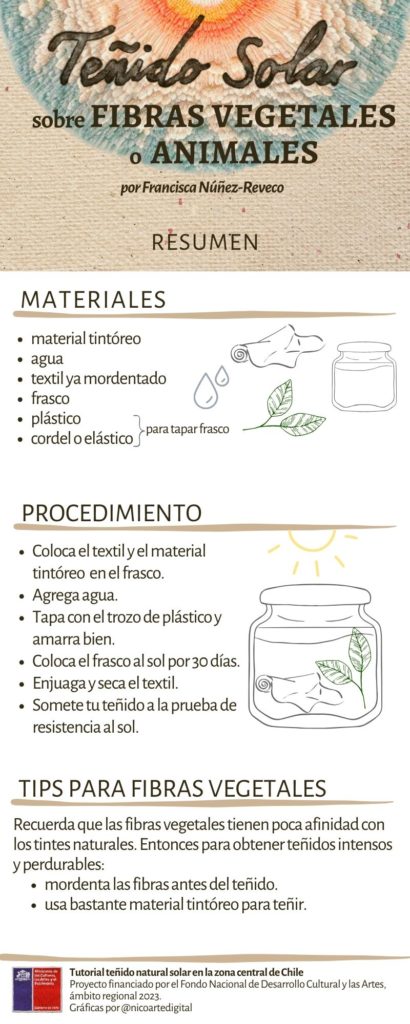 Infografía resumen: Teñido Solar - Fibras Vegetales o Animales (jpg)